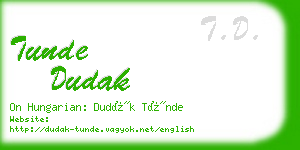 tunde dudak business card